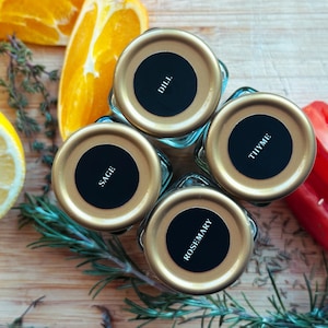Herb & Spice Sticker Labels (Lid)