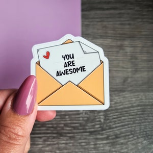 You Are Super Aufkleber, motivierend, inspirierend, ermutigend zur Selbstliebe und positive Affirmationsbotschaft. Verbreiten Sie überall Positivität!