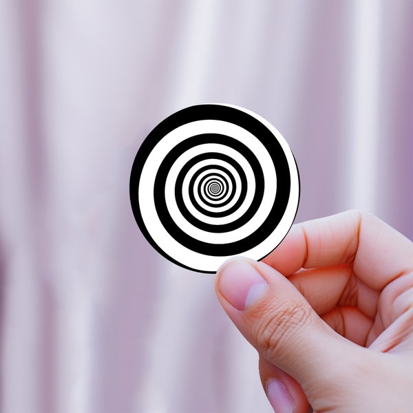 Hypnotic Spiral Optical Illusion Sticker, Prepare for Mind Bending Fun