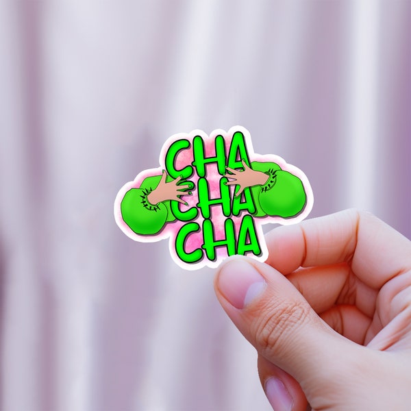 Funny 'Cha Cha Cha Addict' Sticker, Finnish Band 'Käärijä' Inspired