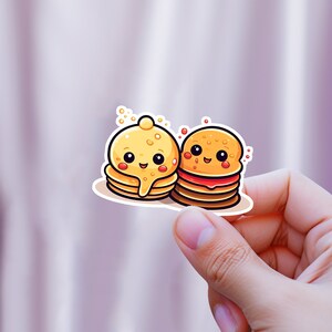 Pancake Sticker, Frühstücks Aufkleber für Foodies und Brunch Planer