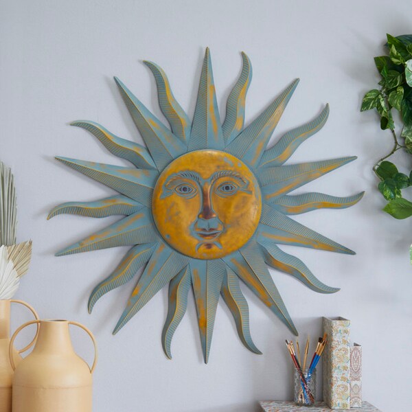 Sun Metal Wall Art Etsy