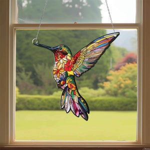 Hummingbird Window Decor, hummingbirds Bird lover gift, Bird decor, Gift for mom, Humming Bird decor, Indoor Decor, Humingbird lovers gift,