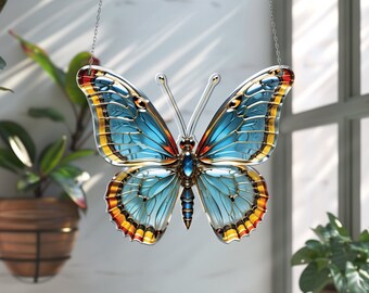 2D Acrylic Butterfly window hanging, pendant acrylic art Color butterfly, Home & Garden Decor, Summer decoration, Best Gift For Mother's Day