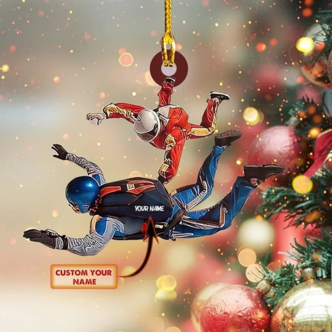 Personalized Skydiving Ornament Skydiving Christmas Ornament Etsy