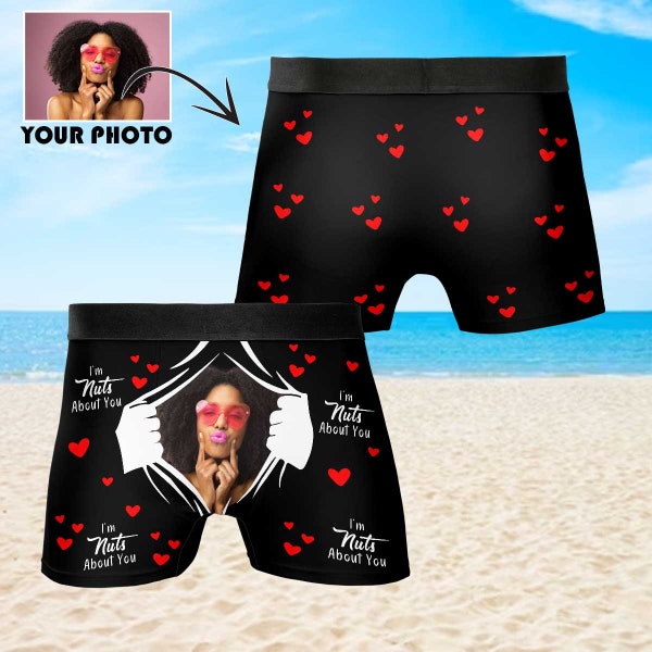 Personalized Boxers Briefs With Photo,Custom Underwear With Face,Face On Underwear,Boyfriend Gift, Wedding gift,Valentine's day,Gift for him