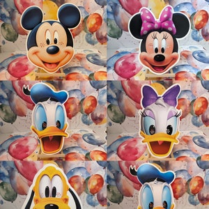 Mickey Mouse and Friends 2D Card-feestmaskers - Variey Six Pack - Disney Cartoon Mickey Mouse Icon