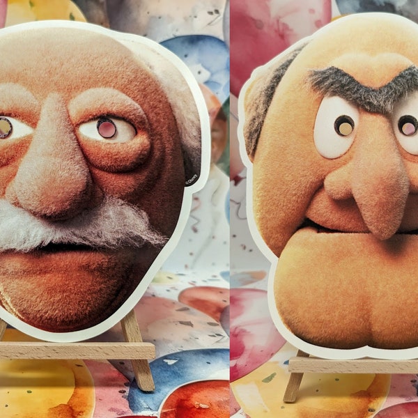 Statler and Waldorf 2D Card Party Mask - Twin Pack - The Muppets Characters