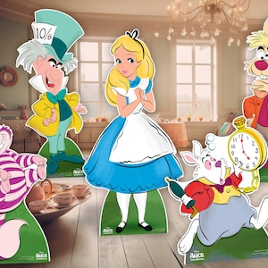 Alice no País das Maravilhas Recortes de papelão Standees oficiais decorações adereços de festa standups (escolha de estilo)