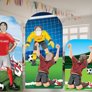 Suporte para festa de futebol em recortes de papelão - pose para fotos, ótimo para festas de torneios mundiais/europeus (escolha de estilo)