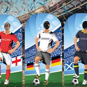 Futebol Europeu 2024 País Papelão Recortado Stand-ins Foto Standees Decorações Adereços Festa Standups (Escolha de Estilo)