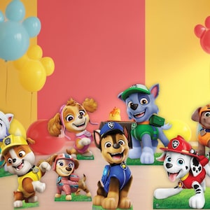 Pacote múltiplo de recortes de papelão da Patrulha Canina, estandes oficiais licenciados, decorações para festas, adereços para standups (escolha de personagem, incluindo Chase)