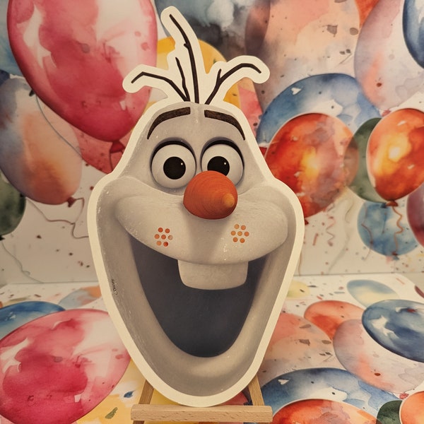 Olaf de Frozen 2D Card Party Mask - Individual - Personaje de dibujos animados de Disney