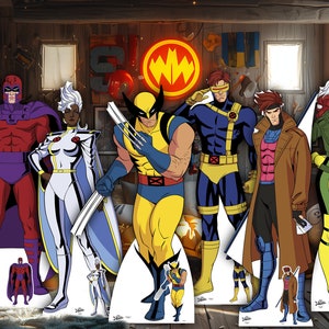 X-Men '97 Recortes de papelão oficiais Marvel super-herói standees decorações festa adereços standups (escolha de estilo)