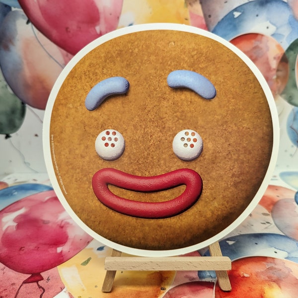 Gingerbread Man 2D Card Party Mask - Single - Gingy Shrek Cartoon Character