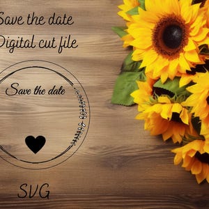 Save the date digital cut file