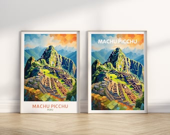 Machu Picchu Travel Print, Machu Picchu Peru Travel Poster Print, Machu Picchu Wall Art, Machu Picchu Travel Wall Decor ID 084