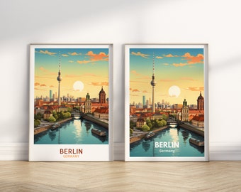 Berlin City Travel Print, Berlin Germany Travel Poster Print, Berlin City Wall Art, Berlin Travel Wall Decor ID 006