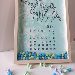 Handmade embroidery photo frame