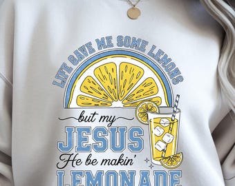 Life Gave Me Lemons, Jesus Be Making Lemonade PNG, Faith God Jesus PNG, Sublimation design, Funny Bible Jesus png, DTF, pod, Christianity