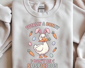 Funny Easter Goose PNG, Totally a bunny Easter PNG, Sublimation design, Easter Cottagecore Png, DTF, Cute easter design, Goose bunny