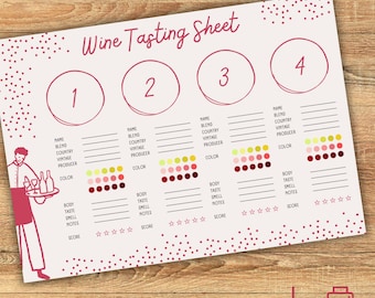 Zestaw do degustacji wina – arkusze degustacyjne do druku, przewodnik dla organizatorów (PDF)
