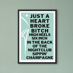 Raye Inspired | Escapism Lyrics Prints | Music | A4 A3 | Unframed Indie Art |Typography Wall Art, Inspirational Song Lyric, Gift For Her