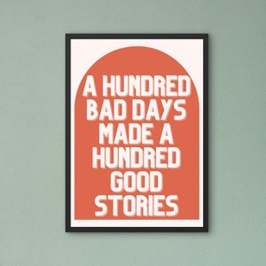 AJR Inspired |100 Bad Days Lyrics Prints | Music | A4 A3 | Unframed Indie Art | Wall Art, Music Lover Gift, Ajr Fan Decor, Unique Song Lyric
