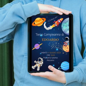 Space birthday digital invited, digital invitation, customizable, digital template, birthday gift, gital invited, birthday kids, bithday