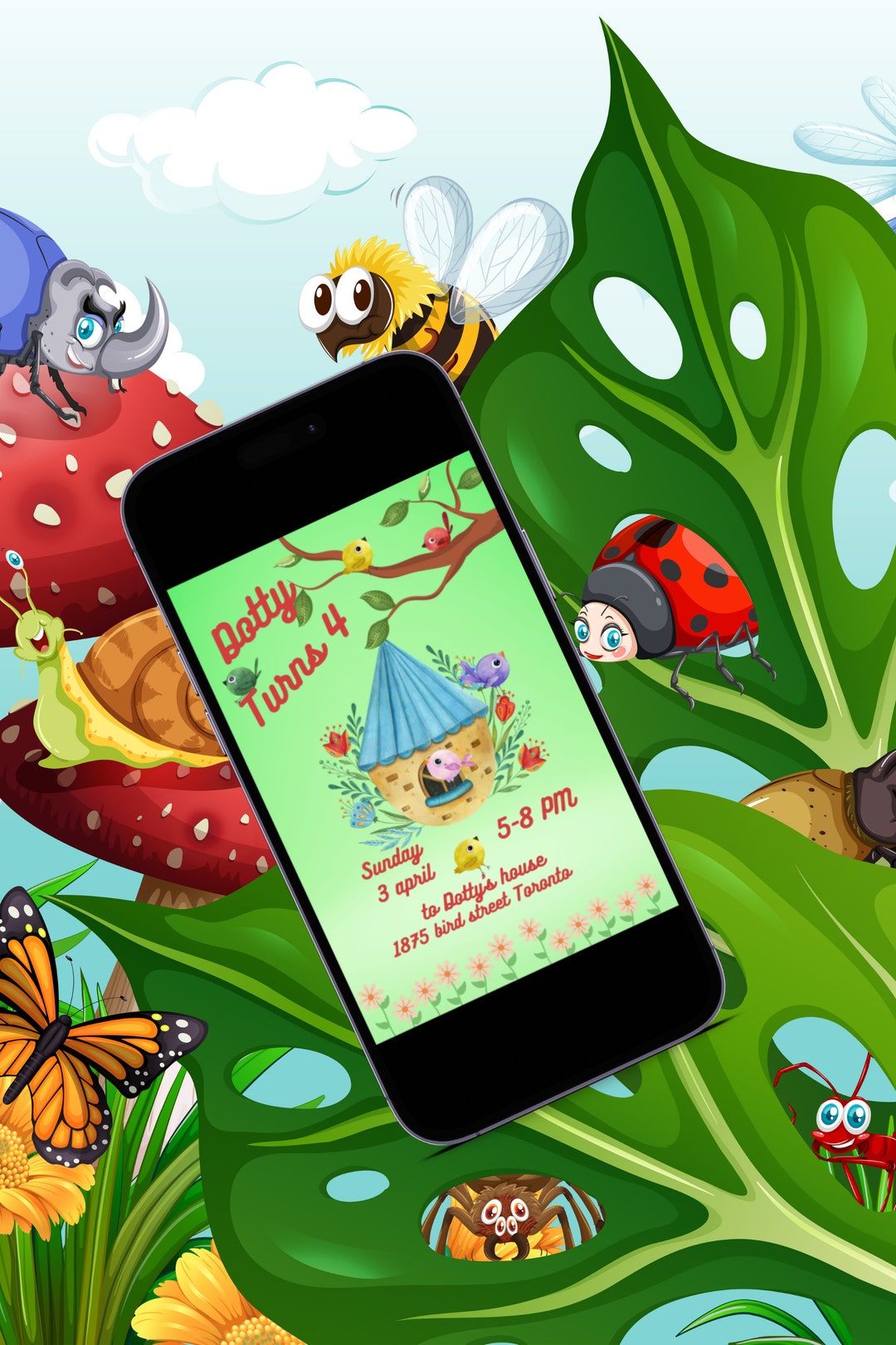 Customizable Digital Invitation Birthday Party Digital Etsy