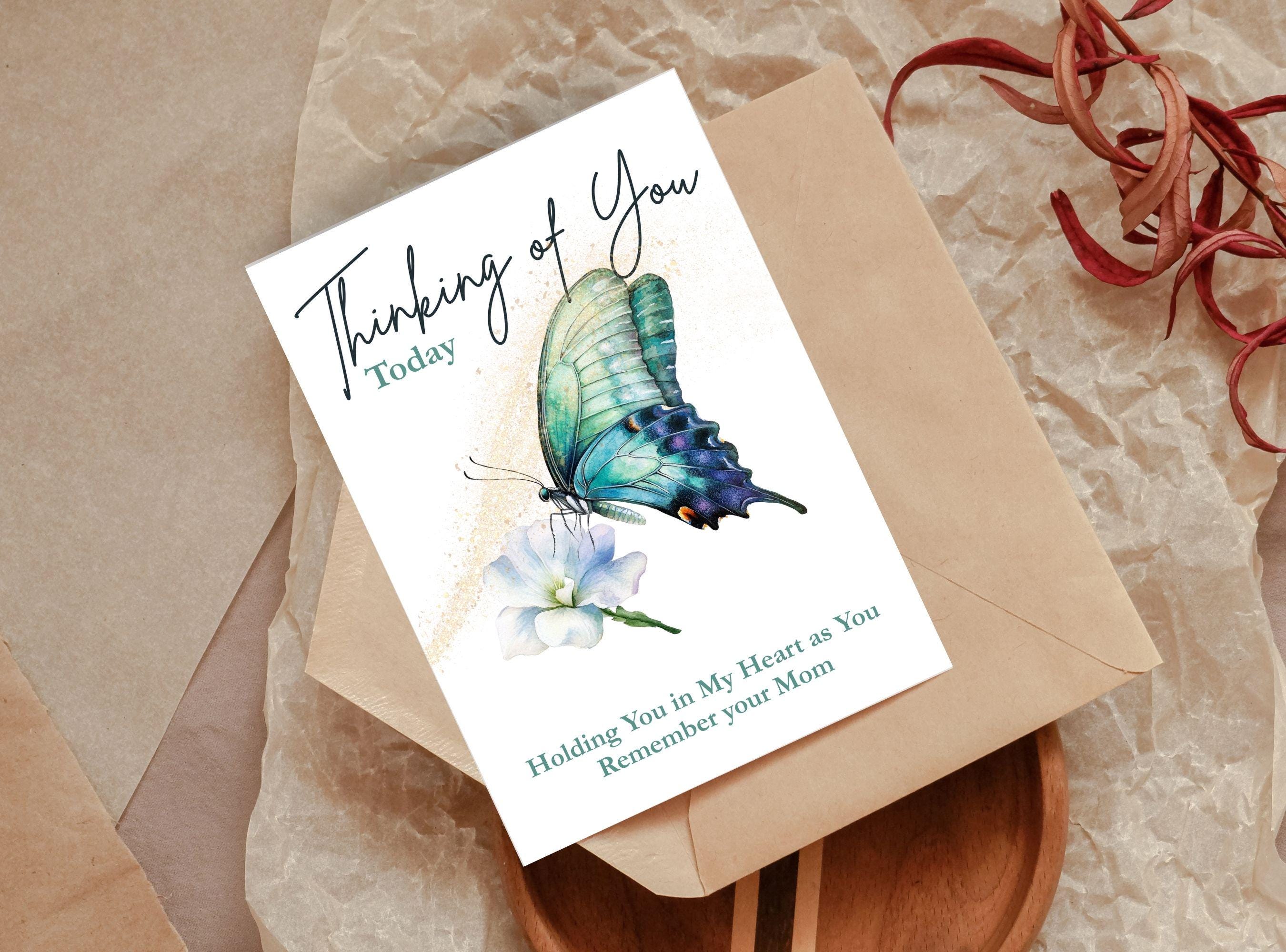 Memorial Butterfly Sympathy Card – Printable Thinking of You for Loss ...