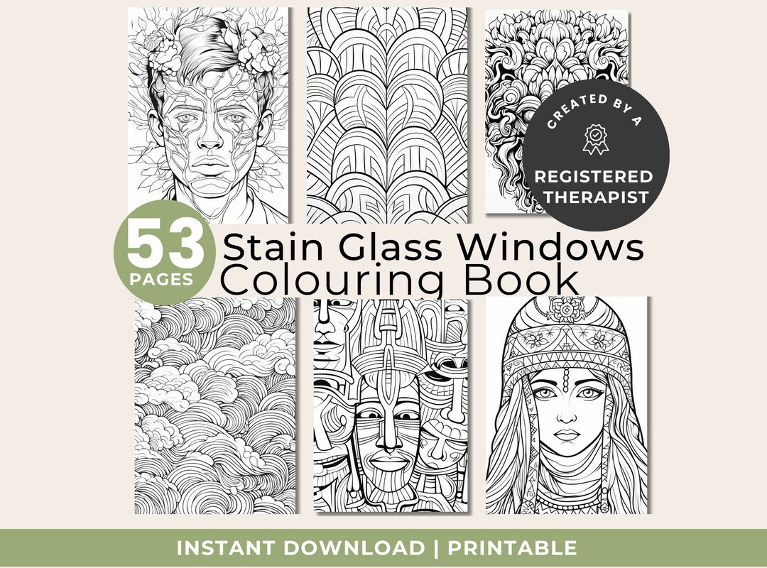 Mindfulness Coloring Pages, Printable Colouring Book for Relaxation