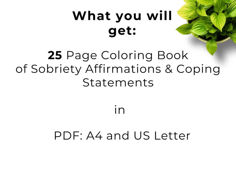 Addiction Recovery Crystal Coloring Pages, Positive Affirmations ...