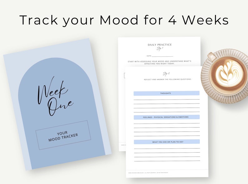 Bipolar Mood Tracker Printable Pdf, Mental Health Journal PDF, Manic ...