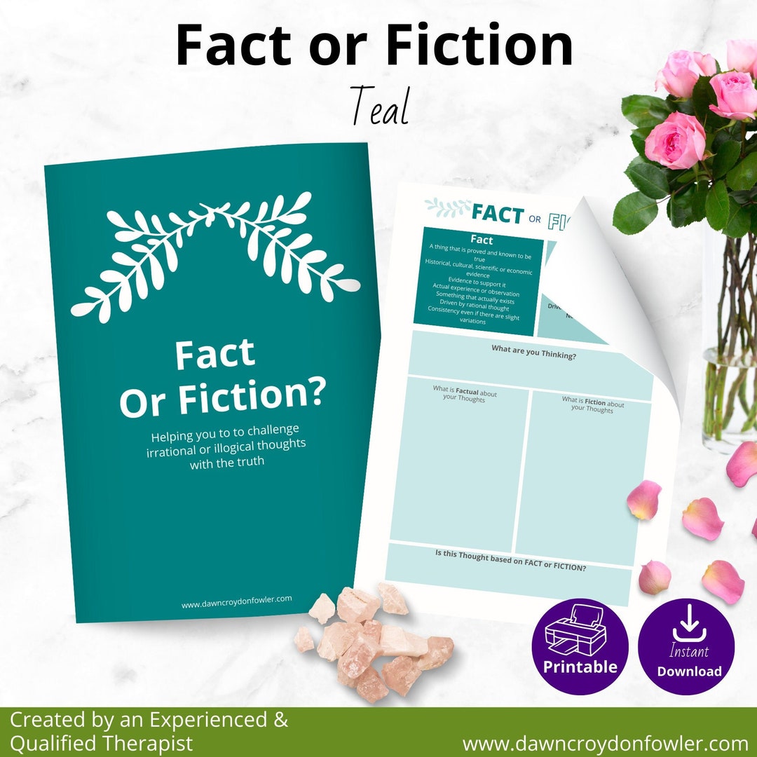 Fact or Fiction Worksheet CBT Worksheets for Anxiety - Etsy