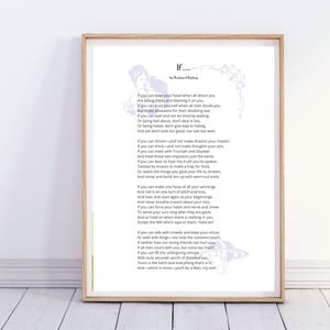If Poem by Rudyard Kipling, If Poem PDF, Poem for Dad, Poetry Printable Wall Art, Poem print for friend, Poster, Poem Gift, Poetry PNG