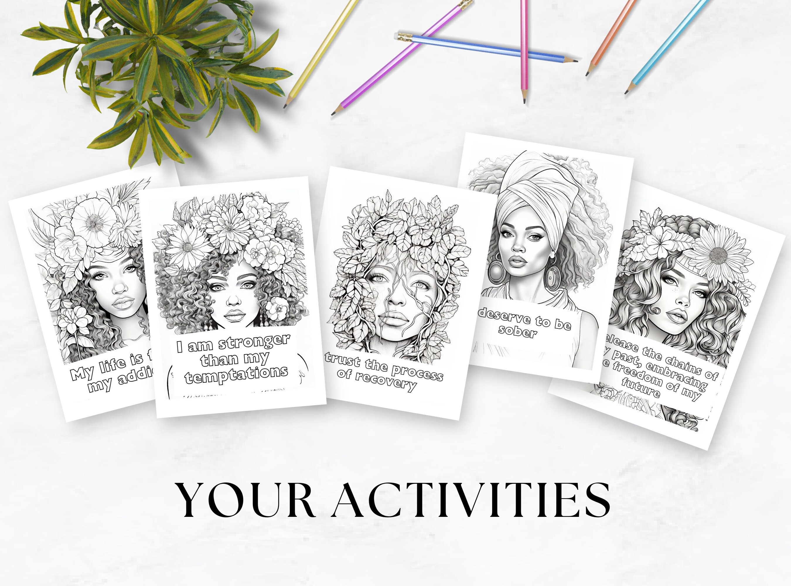 Recovery Coloring Pages Printable Colouring Book Grounding - Etsy