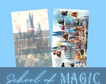 School of Magic Spiel / passend für den A6 Binder + die Umschlagtaschen / Papier 300g