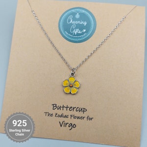 Buttercup Necklace – Beautiful Floral Jewellery Gift for Gardeners, Nature Lovers & Spring Enthusiasts on Sterling Silver Chain