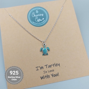 Green Sea Turtle Necklace – Marine Life Jewellery Gift for Ocean Lovers, Symbolic Pendant Representing Longevity, Protection and Strength
