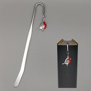 Marque-page rouge-gorge, des rouges-gorges apparaissent lorsque leurs proches sont proches, cadeau commémoratif du souvenir, rouge-gorge de Noël, remplissage de bas pour amoureux des livres