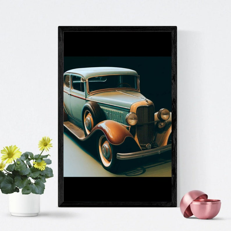 Buy Vintage Car Poster Vintage Car Wall Art Home Decor Wall Online in