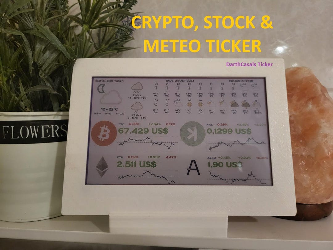 7.3-inch E-paper Cryptocurrency, Stock Market, and Weather Data Viewer With  Minimal Power Consumption. - Etsy Israel