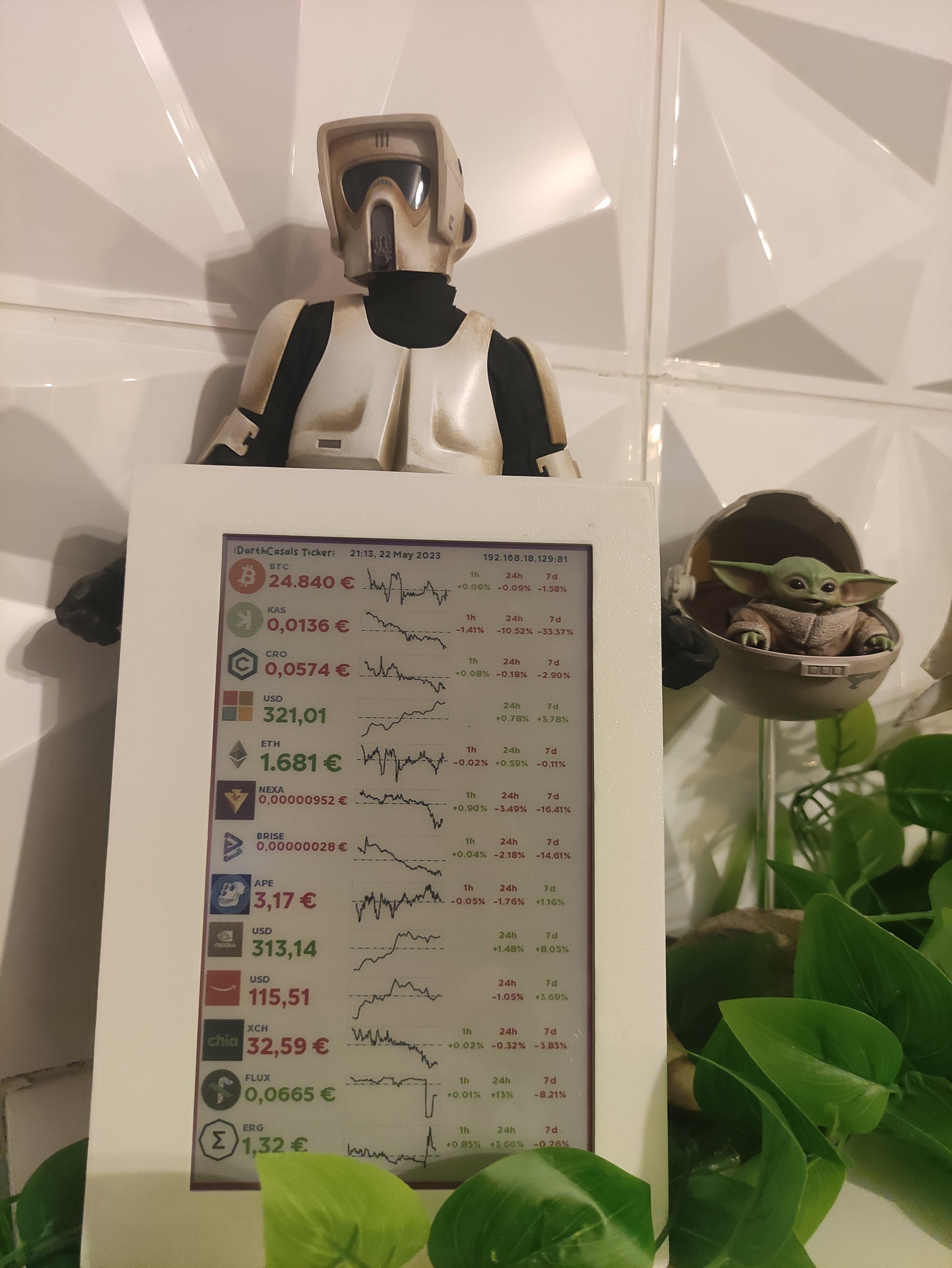 7.3-inch E-paper Cryptocurrency, Stock Market, and Weather Data Viewer With  Minimal Power Consumption. - Etsy Israel