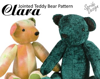 Patroon Clara scharnierende teddybeer - beer 35 cm - beer 14 inch