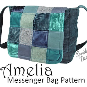 Amelia Messenger Crossbody Bag Quilted Purse - Pattern and Tutorial