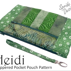 Heidi Zipper Pocket Pouch Geldbörse - Schnittmuster und Anleitung