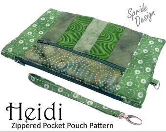 Bolsa de bolso com zíper Heidi - Padrão e tutorial