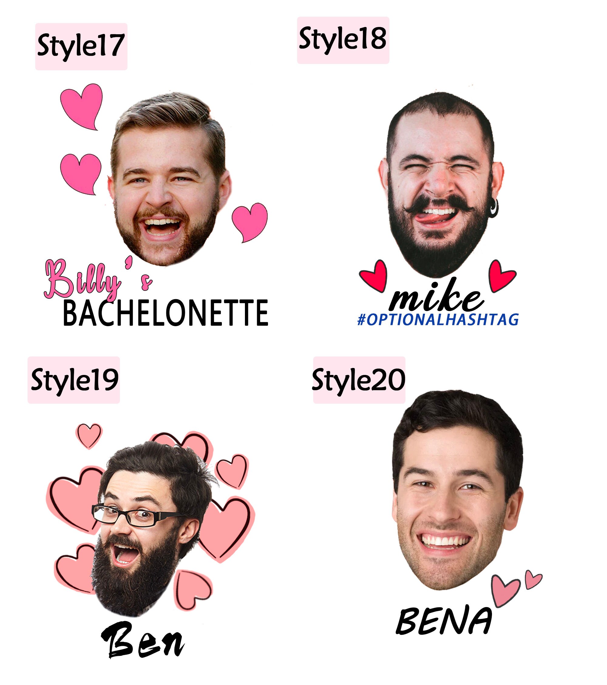 Custom Face Head Tattoos Custom Temporary Tattoos Custom Etsy