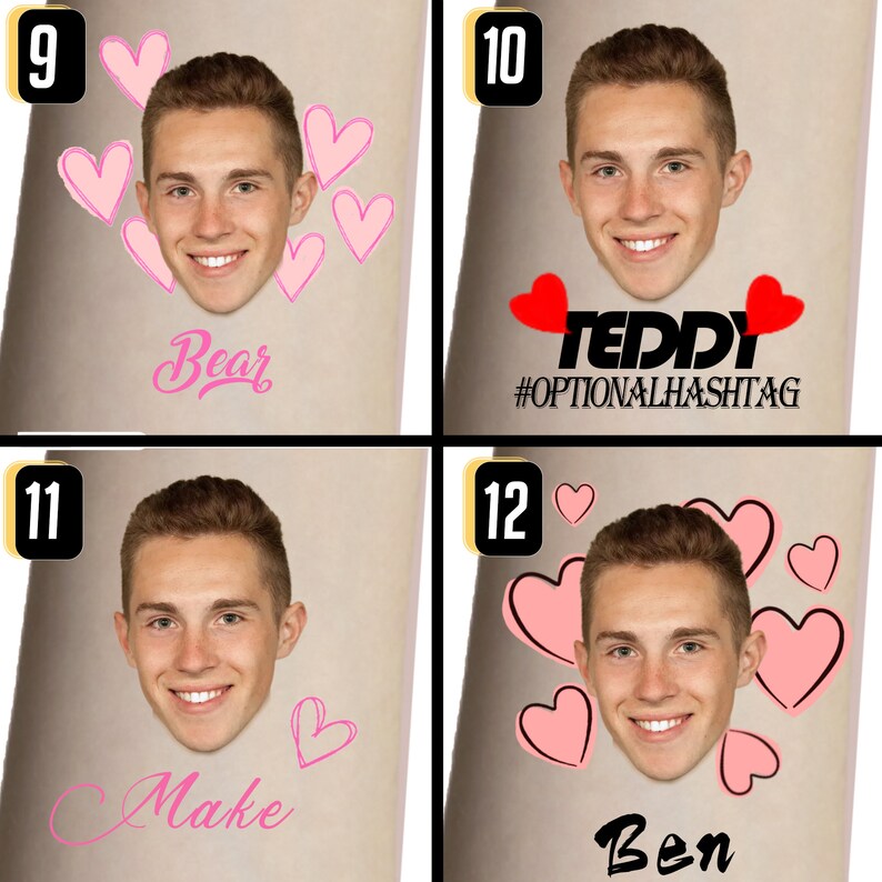 Custom Temporary Tattoos Custom Face Tattoos Photo Temporary Etsy